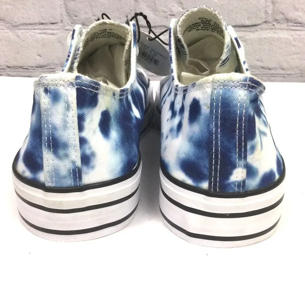 C &C California Indie Sleaze Y2K Streetwear Platform Tie Dye Lace Up Sneaker 11M